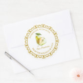 Vintage Pear Preserve maison Étiquette l Blanc (Enveloppe)