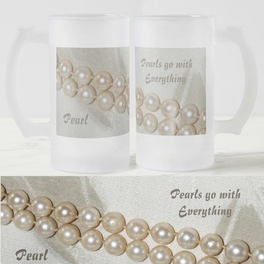 Vintage Pearls Elegant Matglas Bierpul