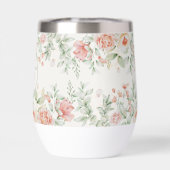 Vintage Pêche Florale Fleur Girl (Arrière)