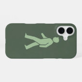 Vintage Pedestrian Icon iPhone 16 Hoesje (Achterkant horizontaal)