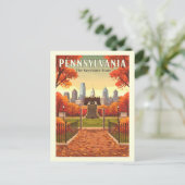 Vintage Pennsylvania Briefkaart (Staand voorkant)