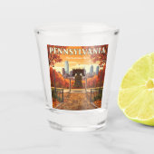 Vintage Pennsylvania Shot Glas (Voorkant)