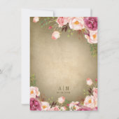 Vintage Peony Rose Blush Wedding Invitations (Dos)