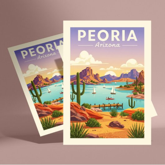 Vintage Peoria Arizona Briefkaart
