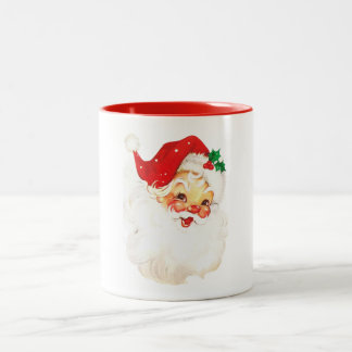 Vintage Père Noël Face Mugs