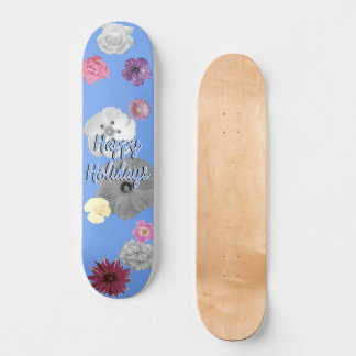 Vintage Periwinkle Gedempte Roze Bloem Skateboard