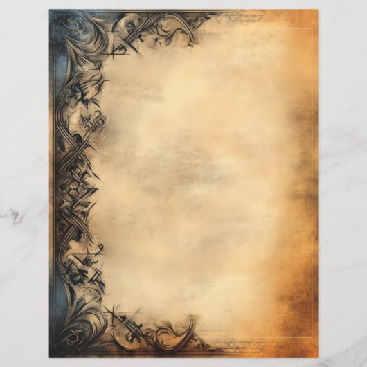 Vintage perkamenten papier met sierrand (Voorkant)