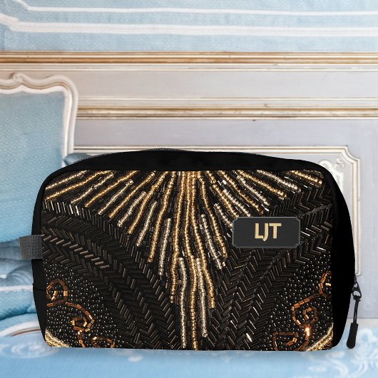 Vintage perlé soirée sac imprimé & initiales