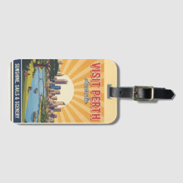 Vintage Perth Australia, Retro Sunshine & Scenery  Bagagelabel