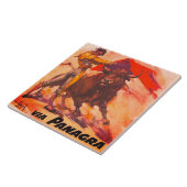 Vintage Peru-keramische Tegel Tegeltje (Zijkant)