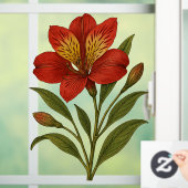 Vintage Peruvian Lily Raamsticker (Huis)