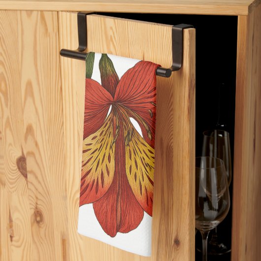 Vintage Peruvian Lily Theedoek (Derde Gevouwen)