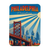 Vintage Philadelphia Pennsylvania Magneet (Verticaal)