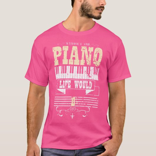 Vintage Piano T-shirt (Voorkant)