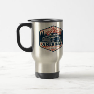 Vintage pick-uptruck Amerikaans gebouwd voor de wi Reisbeker