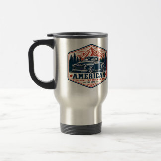 Vintage pick-uptruck Amerikaans gebouwd voor de wi Reisbeker