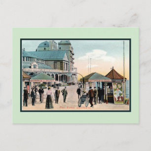 Vintage Pier gates - zeehaven Llandudno Wales Briefkaart