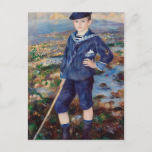 Vintage Pierre Auguste Renoir Sailor Boy Feestdagenkaart