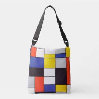 Vintage Piet Mondrian Crossbody Bag Tas