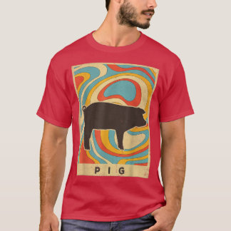 Vintage Pig Lover Animal Retro Style T-shirt