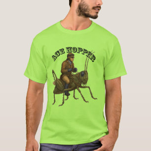 Vintage Piloot die op een Reusachtige Sprinkhaan R T-shirt