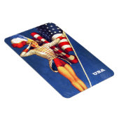 Vintage Pin-Up Art USA Patriotic Gift Magnets (Côté Droit)