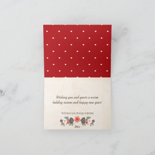 Vintage Pine Cone Noël Mariage Merci (Intérieur)