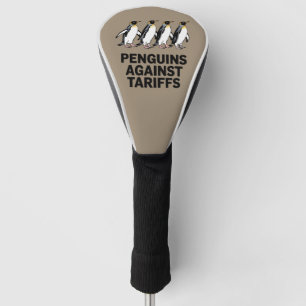 Vintage Pinguïns Protesteren Tegen Tarieven Grappi Golfheadcover
