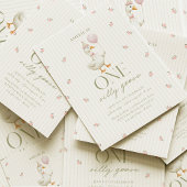 Vintage Pink One Silly Goose Birthday Invitation