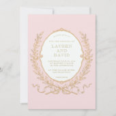 Vintage Pink Paris Glam Invitation (Devant)