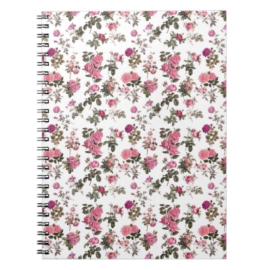 Vintage Pink Roses Notitieboek (Voorkant)