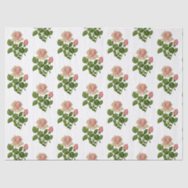 Vintage Pink Tea Roses Flowers Tissuepapier