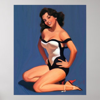 Vintage Pinup girl - Poster