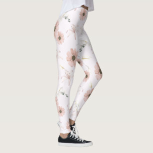 vintage pioenroos bloemenleggings leggings
