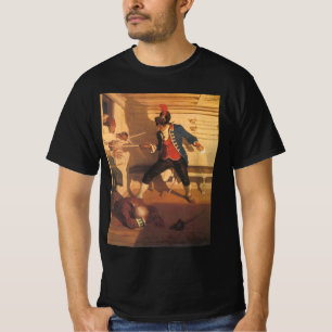 Vintage piraat kapitein, zwaardgevecht door NC Wye T-shirt