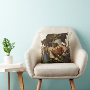 Vintage Piraat Leven Wyeth Illustratie Kussen