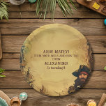 Vintage Pirate Anniversaire Fête Ahoy Matey Ancien<br><div class="desc">Ahoy, mateys ! Placez votre table de fête pour un festin bouillonnant avec nos Plaques de papier à thème Pirate Anniversaire ! Ces assiettes robustes sont parfaites pour servir tous vos goûts de pirate préférés, des nuggets enterrés au trésor à la salade d'algues. Avec son design audacieux de pirates avec...</div>