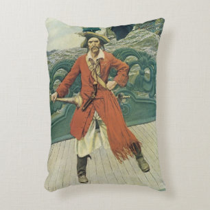 Vintage Piraten, Captain Keitt door Howard Pyle Accent Kussen