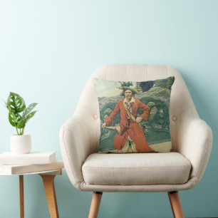 Vintage Piraten, Captain Keitt door Howard Pyle Kussen