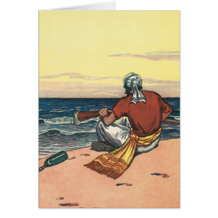 Vintage Piraten, Gestrand op een Verlaten Eiland