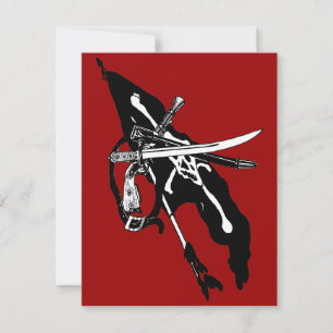 Vintage Piratenvlag, Jolly Roger Schedel Kruisbeen