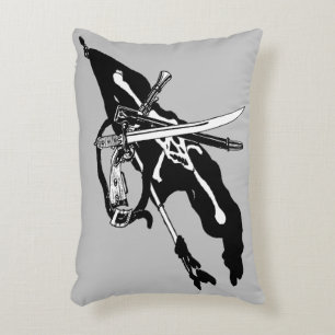 Vintage Piratenvlag, Jolly Roger Schedel Kruisbeen Accent Kussen