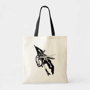 Vintage Piratenvlag, Jolly Roger Schedel Kruisbeen Tote Bag