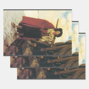 Vintage Pirates Buccaneer was een Schilderachtige  Inpakpapier Vel