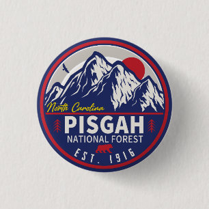 Vintage Pisgah National Forest North Carolina Ronde Button 3,2 Cm