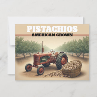 Vintage Pistachio Farming Briefkaart