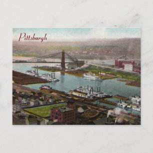 Vintage Pittsburgh Briefkaart van 1800