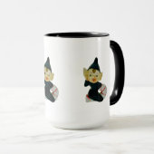 Vintage Pixie Elf Christmas Coffee Mug (Devant droit)
