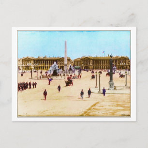 Vintage Place de la Concorde, Briefkaart Parijs