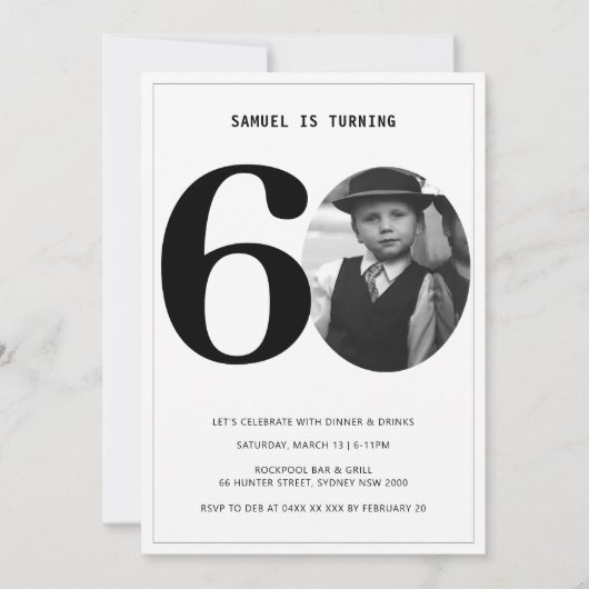 Vintage Plaid 60e anniversaire Invitation photo (Devant)